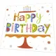 Servietten - Happy Birthday Torte