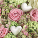 Napkins - White hearts in roses