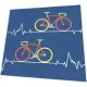 Servietten - Herzschlag Fahrrad blau