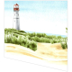 Servietten - Leuchtturm am Strand