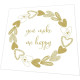 Napkins embossed - You and Me gold