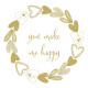 Napkins embossed - You and Me gold