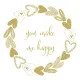 Napkins embossed - You and Me gold