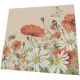 Napkins - Floral Poppies - 100% of recycling