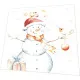 Servietten - Schneemann und Vögel