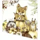 Servietten - Tiere im Herbst