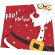 Servietten - Weihnachtsmann Ho Ho Ho