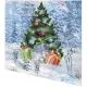 Servietten - Winterbaum mit Geschenken
