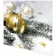 Servietten - Zweig und Christbaumkugel