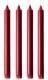 Stabkerze - Bordeaux 25cm - 4 Stück