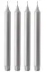 Stabkerze - Silber 25cm - 4 Stück