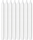 Stabkerze - Weiß 25cm - 8 Stück