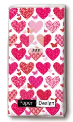 Taschentücher - Herzen, Herzen, Herzen