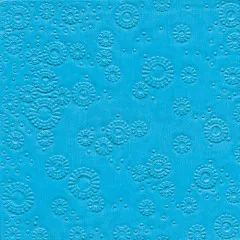 Servietten mit Prägung - Moments Uni aqua