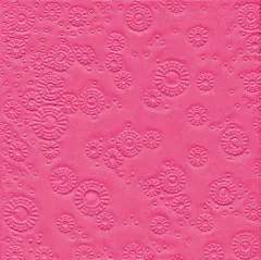 Servietten mit Prägung - Moments Uni rosa