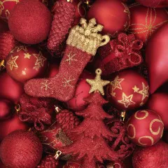 Cocktail napkins - Red Balls