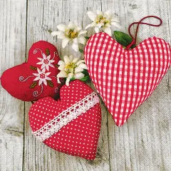 Cocktailservietten - Bayerische Herzen Cocktailservietten - Bayerische Herzen