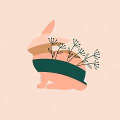 Cocktailservietten - Bemalter Hase