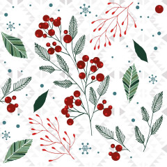 Cocktail napkins - Festive florals