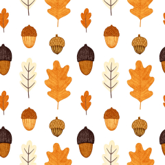 Cocktailservietten - Eicheln und Blätter