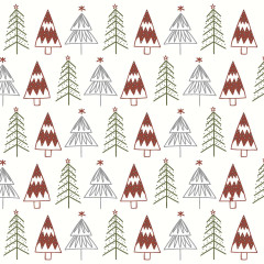 Cocktail napkins - Fun trees Red