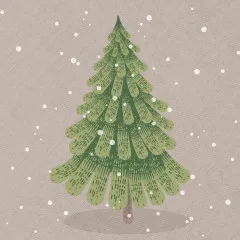 Cocktailservietten - Pfiffiger Baum