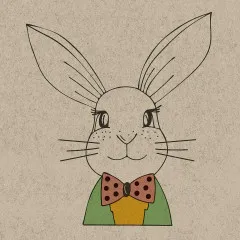 Cocktail napkins - Bunny Couple - 100% of recycling