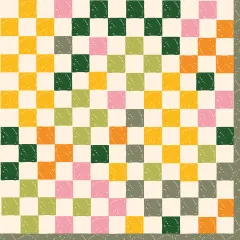 Cocktail napkins - Citrus grid