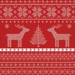 Dinner napkins - Helene red