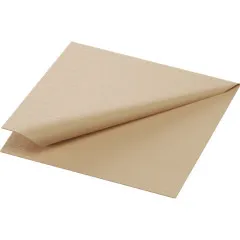 Duni Cocktailservietten - Natürliches Braun - Bio - Ohne Farbstoff - 24 x 24 cm