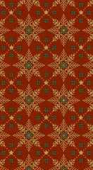 Guest towels - Golden Snow red