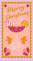 Guest towels - Xmas Cocktail