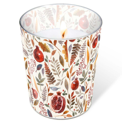 Glaskerze - Granatapfel