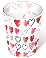 Candle in a glass - Cupids arrow