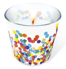 Candle in a glass - Confetti