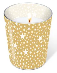 Candle in a glass - Starlets gold Candle in a glass - Starlets gold