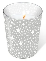 Candle in a glass - Starlets silver
