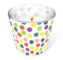Candle in a glass - Playful Dots