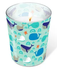 Candle in a glass - Whales