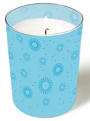 Glaskerze - Moments Uni aqua