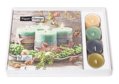 Kombibox - Vier grüne Kerzen