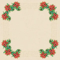 Mitteldecke - Weihnachsstern gemalt