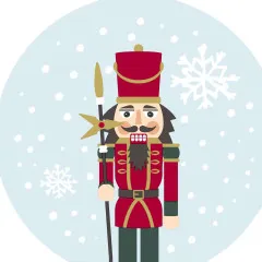 Napkins punched Snowy Nutcracker