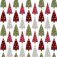 Servietten - Bäume in einer Reihe