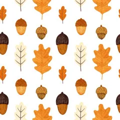 Servietten - Eicheln und Blätter