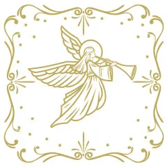 Servietten mit Prägung - Engel Deko