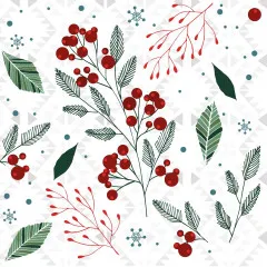 Servietten - Festlicher Blumenschmuck