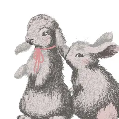 Servietten gestanzt Bio - Hasen