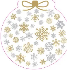 Napkins punched Snowy - Snowflake bauble