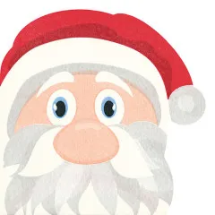 Napkins punched Santa